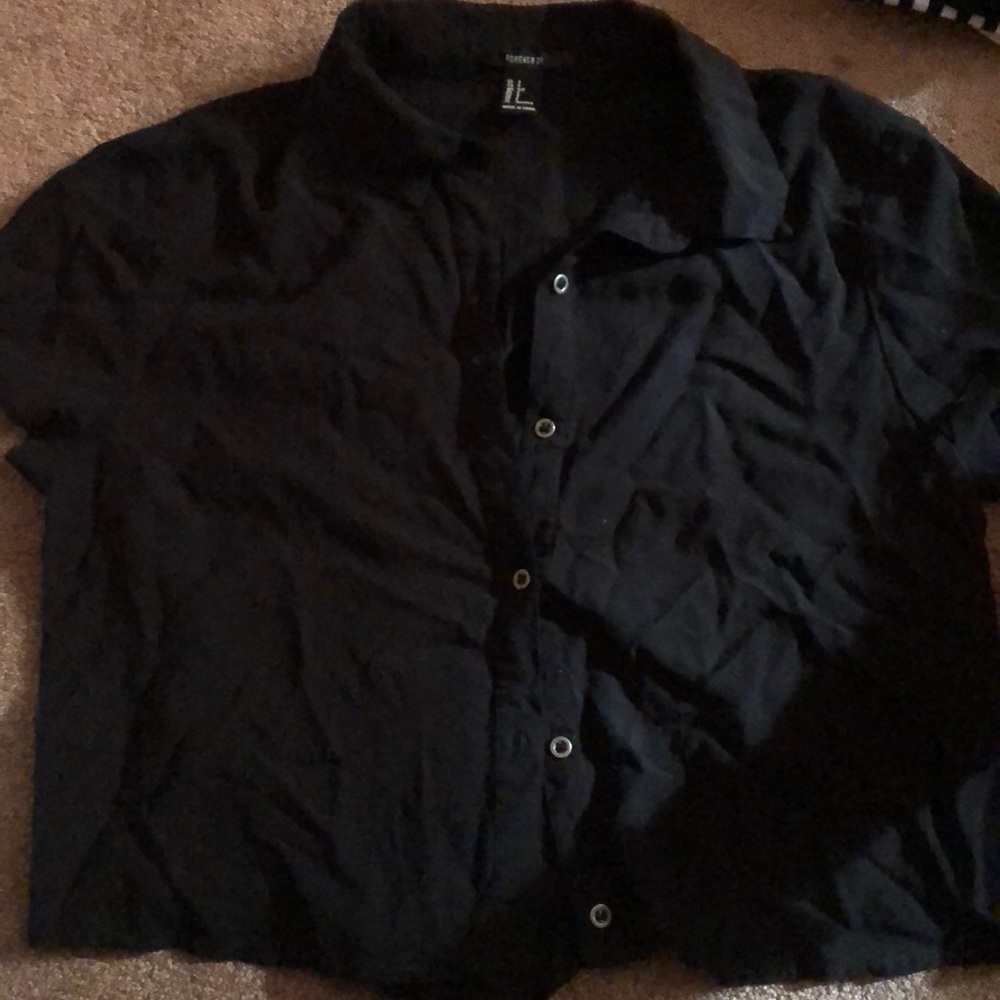 Button up crop top from forever 21